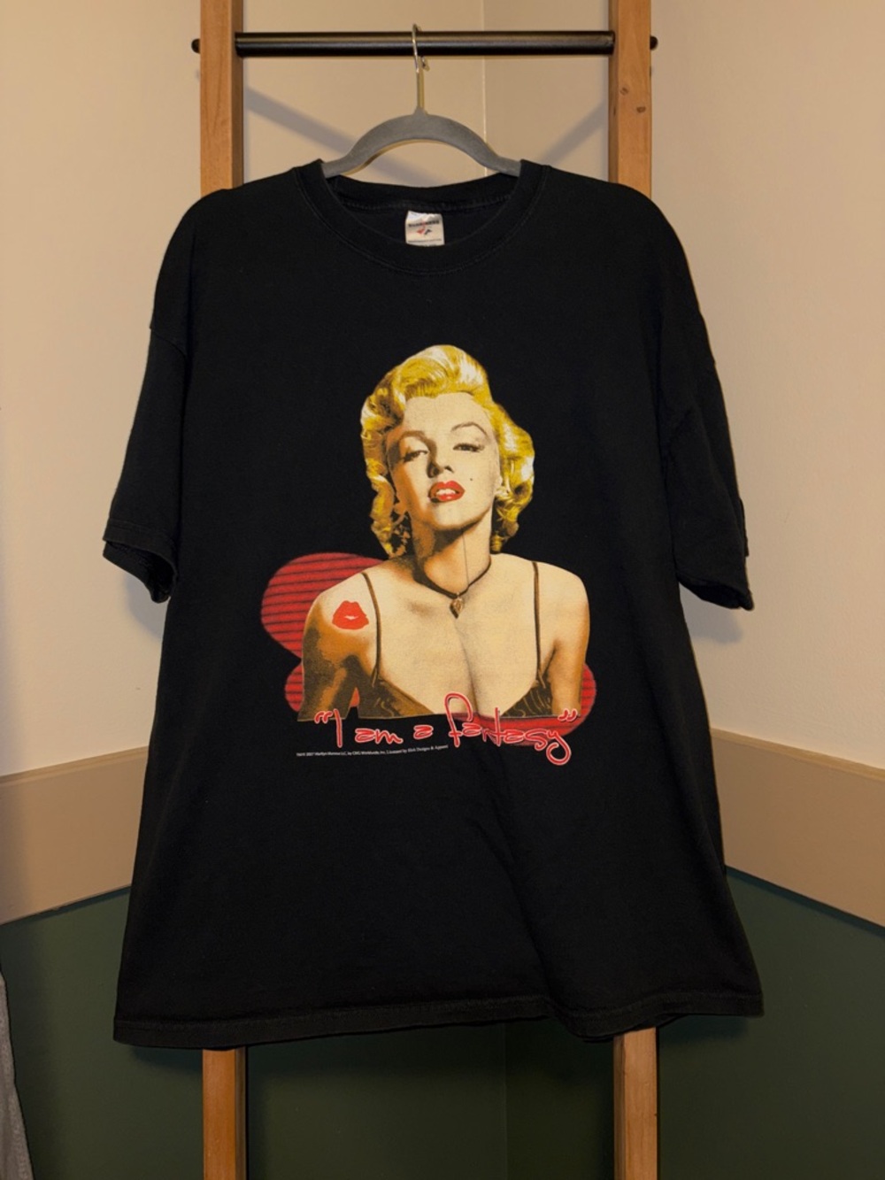 Jerzees 2007 Black T‑Shirt with Marilyn Monroe Graphic